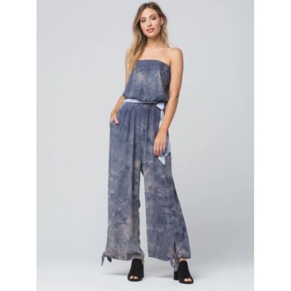 Free People Just Float Strapless Jumpsuit Small - Picture 1 of 8